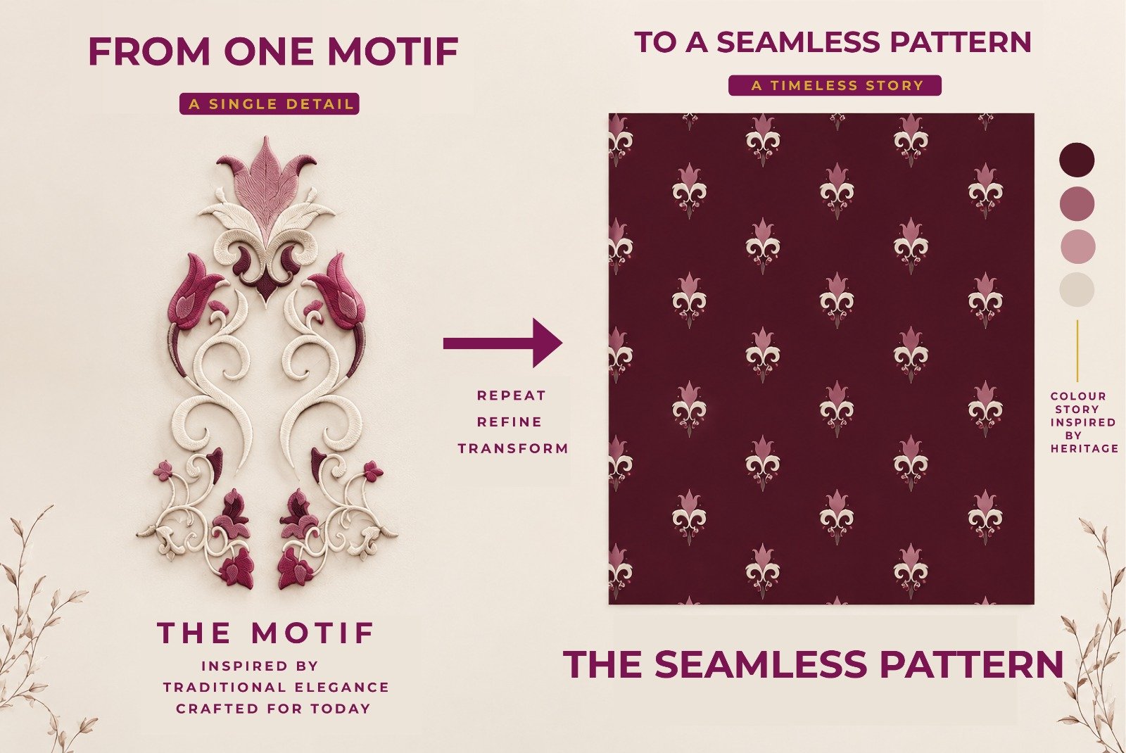 From one motif to a seamless pattern